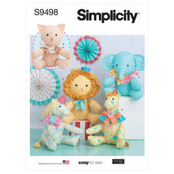 Easy Plush Animals. Elaine Heigl Designs. Simplicity 9498. 