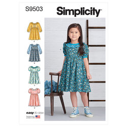 Childrens Dresses. Simplicity 9503. 