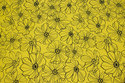 Yellow-green cotton satin with stretch and black stregblomster