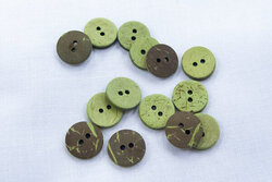 Coconut button lime 12mm