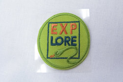 Explore patch kiwigrønt 4.5 cm