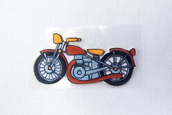 Motorcycle patch 6x2cm