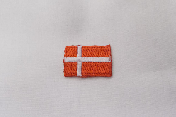 Danish flag patch, 3 x 2 cm