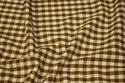 Recycled cotton in 1 x 1 cm checks in brown and off white