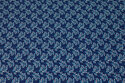 Navy cotton with turqoise flowers