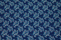 Navy cotton with turqoise flowers