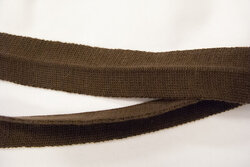 Dark brown woven bias-drape ca. 3 cm bredt