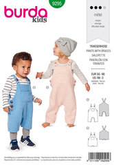 Bibbed trouserspants, Overalls with straps. Burda 9295. 