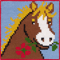 Horse with flower in mouth. Permin 9313. 