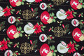 Black patchwork-cotton with christmas-balls
