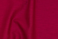Washed linen in cerise-red