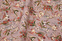 Blouse viscose with stretch in dusty old rose with rust flowers