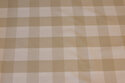 Medium-thickness cotton in light beige and white checks for table cloths mm.