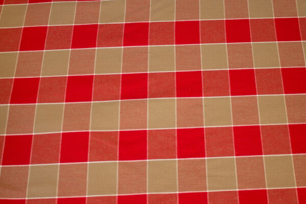 Medium-thickness cotton in red and sand checks for table cloths mm.