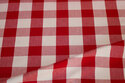 Medium-thickness cotton in red and white checks for table cloths mm.