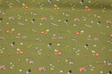Organic cotton in light olive-colored with 2-3 cm animals