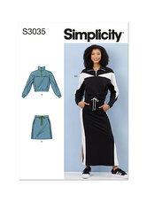 Knit tops and skirts. Simplicity 3035. 