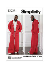 Mens sweatshirt and sweatpants by Norris Dánta Ford. Simplicity 3037. 