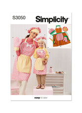 Childrens and apron, mitts and hat. Simplicity 3050. 