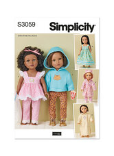 18 inch doll clothes by Elaine Heigl designs. Simplicity 3059. 