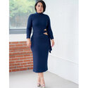 Knit dress with sleeve and length variations