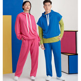 Unisex Oversized Knit Hoodies, Pants and Tees. Simplicity 9379. 