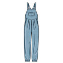 Overall with Shaped Raised Waist and Back Ties
