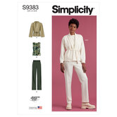 Jacket, Knit Top and Pants. Simplicity 9383. 