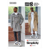 Mens trench coat in two lengths. Simplicity 9389. 