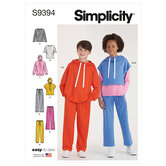 Boys´ and Girls´ Oversized Knit Hoodies, Pants and Tops. Simplicity 9394. 
