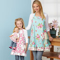 Aprons for women, children and 18 inches doll