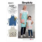 Aprons for women and children. Simplicity 9411. 