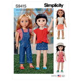 14 inches doll clothes. Simplicity 9415. 