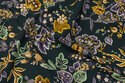 Blouse viscose with stretch in bottle-green with flowers