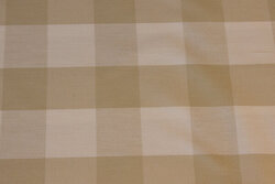 Medium-thickness cotton in light beige and white checks for table cloths mm.