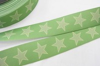 Elastic band, stars in lime color