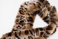 Fake fur piece in supersoft faux jaguar