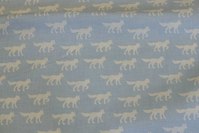 Organic cotton, light blue, with foxes