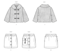 Childrens jacket and skirts