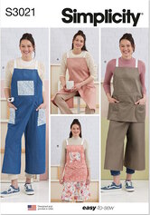 Aprons and pant aprons. Simplicity 3021. 