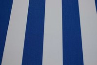 Texgard-coated awning fabric, royal blue and white