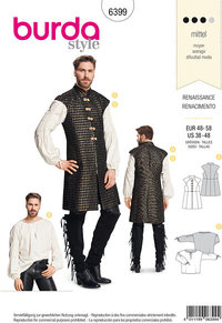 Robe and shirt, Renaissance design. Burda 6399. 