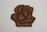 Brown rose patch size 3.5 cm