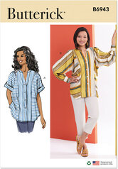 Top with short or long sleeves. Butterick 6943. 