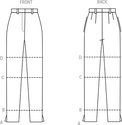 Pants in four lengths by Palmer Pletsch