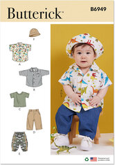Babies shirts, t-shirt, pants and hat. Butterick 6949. 