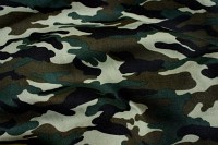 Camouflage-fabric in green and black colors