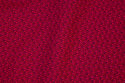 Cherry-red cotton with small leaf-pattern
