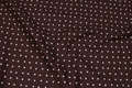 Dark-brown cotton with white 7 mm stars 
