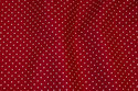 Winter-red cotton with white dots